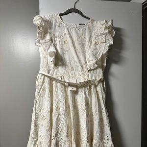 Ivy City Clary Dress in cream eyelet